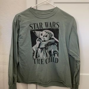 Lounge around long sleeve t, crop top style.